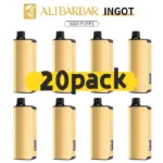 Alibarbar Ingot 9000 puffs-20 pack Multiple flavors